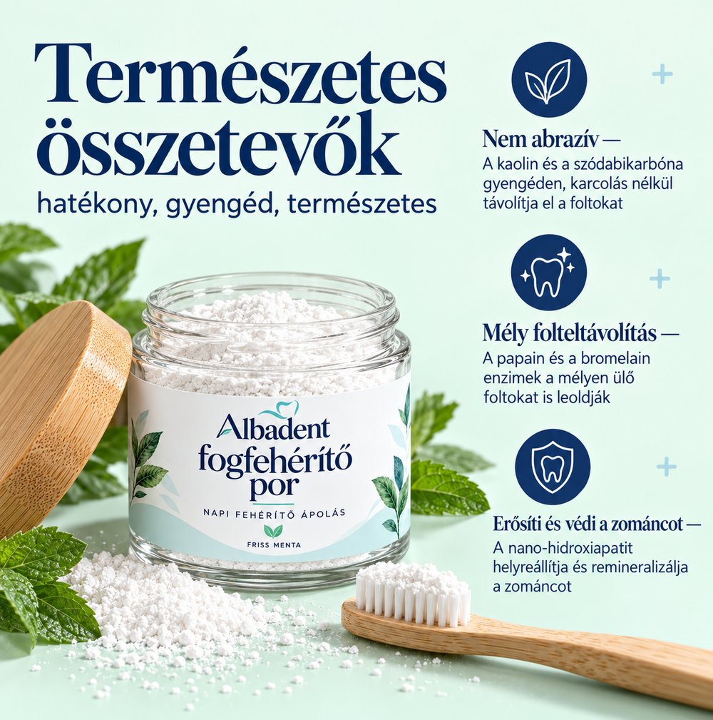 Fogfehérítő por